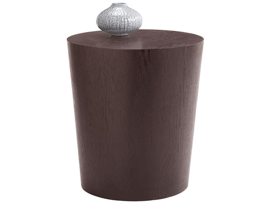 Sunpan Montague End Table - Espresso/High Gloss White