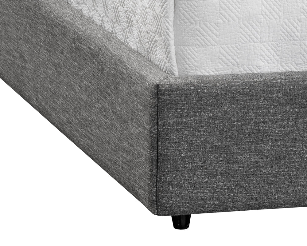 Sunpan Emmit Bed - King in Marble / Quarry /Merino Pearl