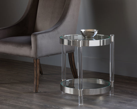 Sunpan York Side Table - Stainless Steel