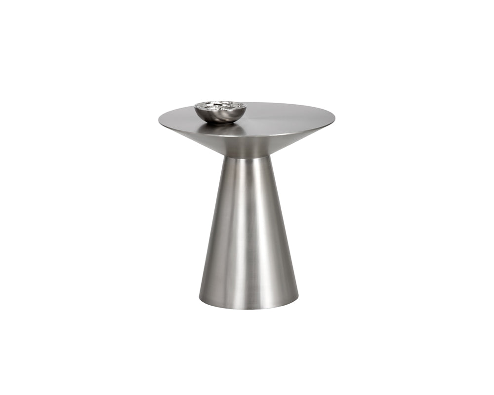Sunpan Carmel Side Table - Stainless Steel/Yellow Gold