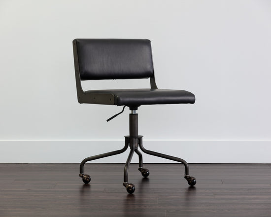 Sunpan Davis Office Chair - Black and Onyx