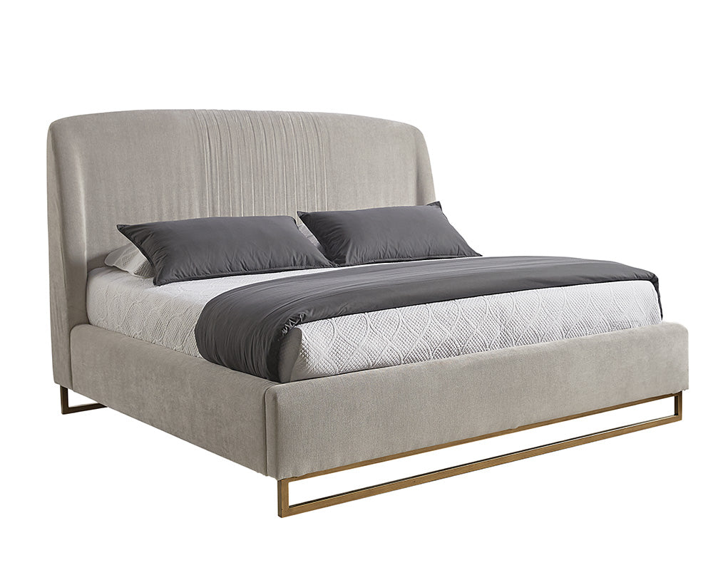 Sunpan Nevin Bed - King - Polo Club Stone