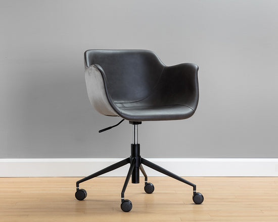 Sunpan Owen Office Chair - Dillon Cream And Dillon Thunder/Town Grey And Roman Grey