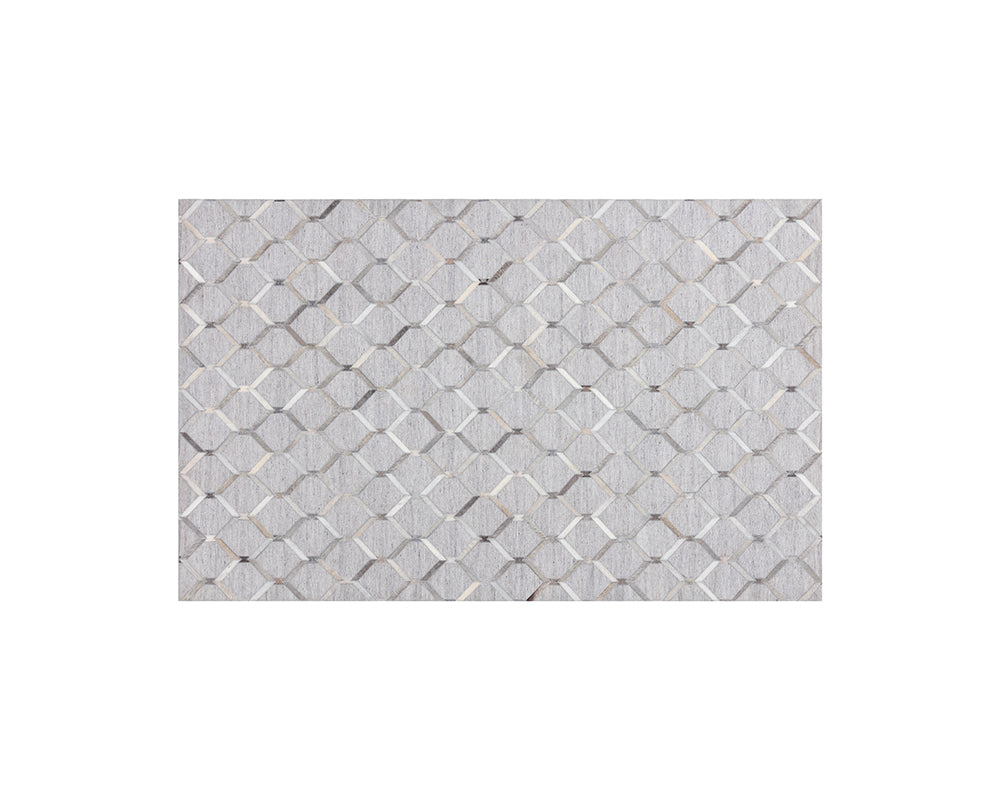 Sunpan Bordeaux Hand-made Rug in Ivory/Grey