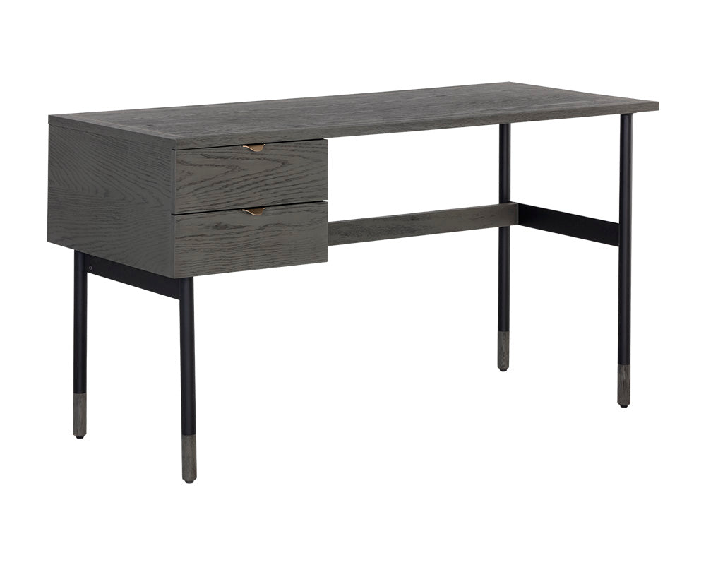 Sunpan Clark Desk In Grey/Walnut