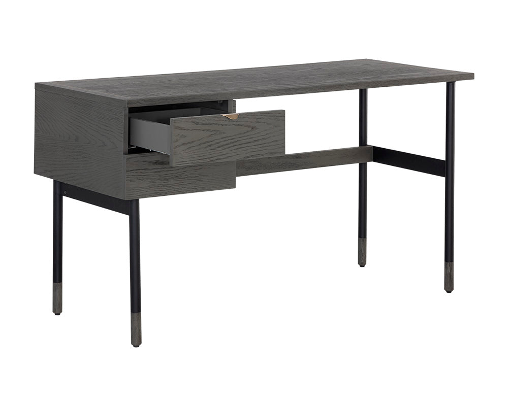 Sunpan Clark Desk In Grey/Walnut