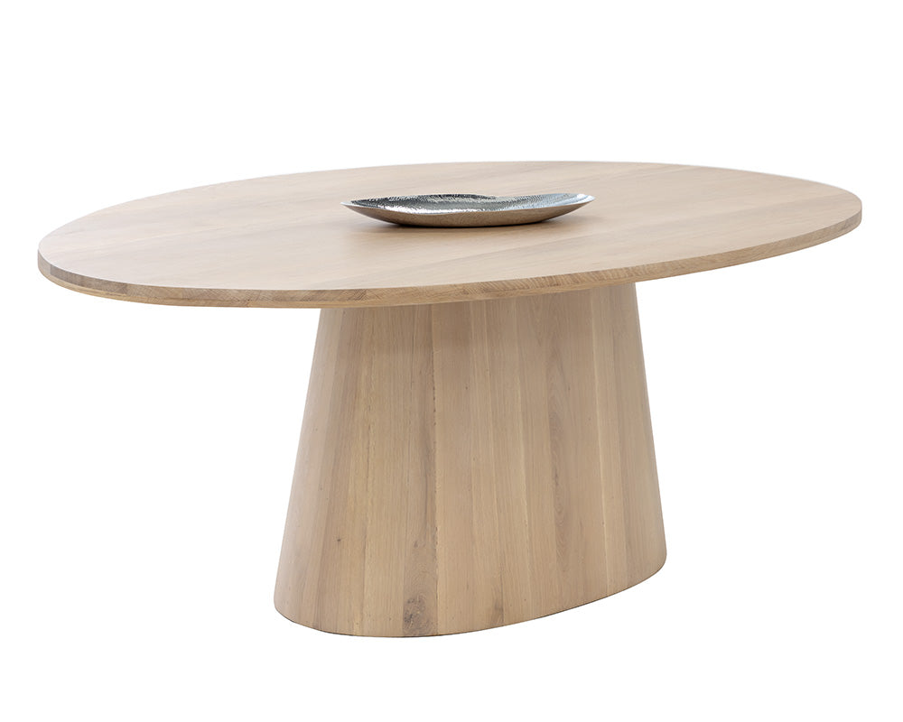 Sunpan Althea Dining Table - Oval in Light Oak - 84"