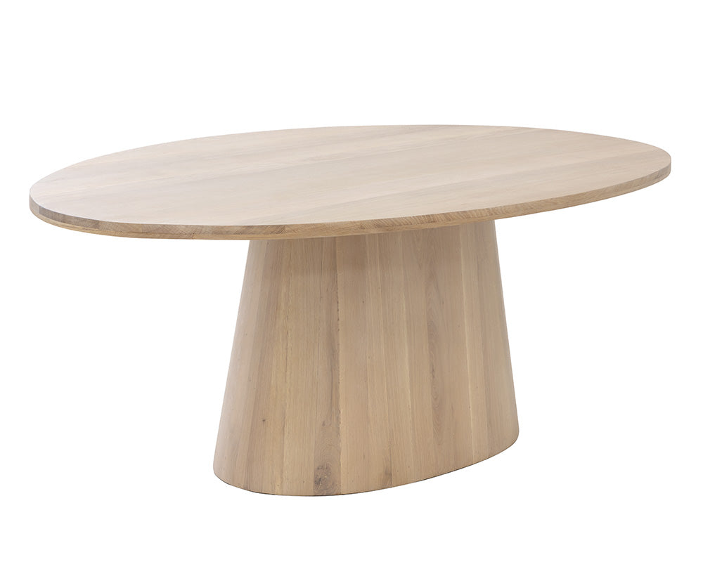 Sunpan Althea Dining Table - Oval in Light Oak - 84"
