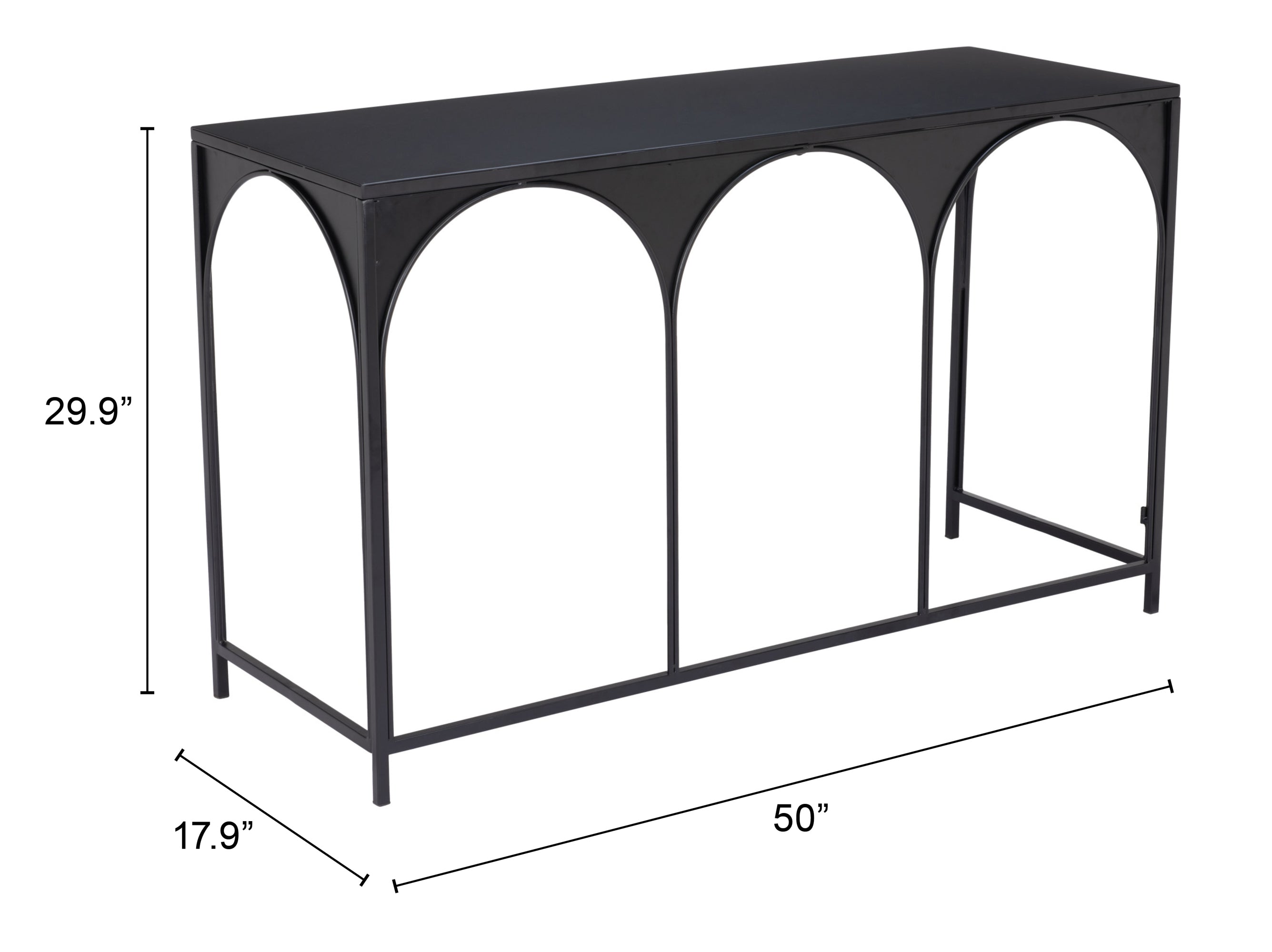 Zuo Modern Loriet Console Table in Black