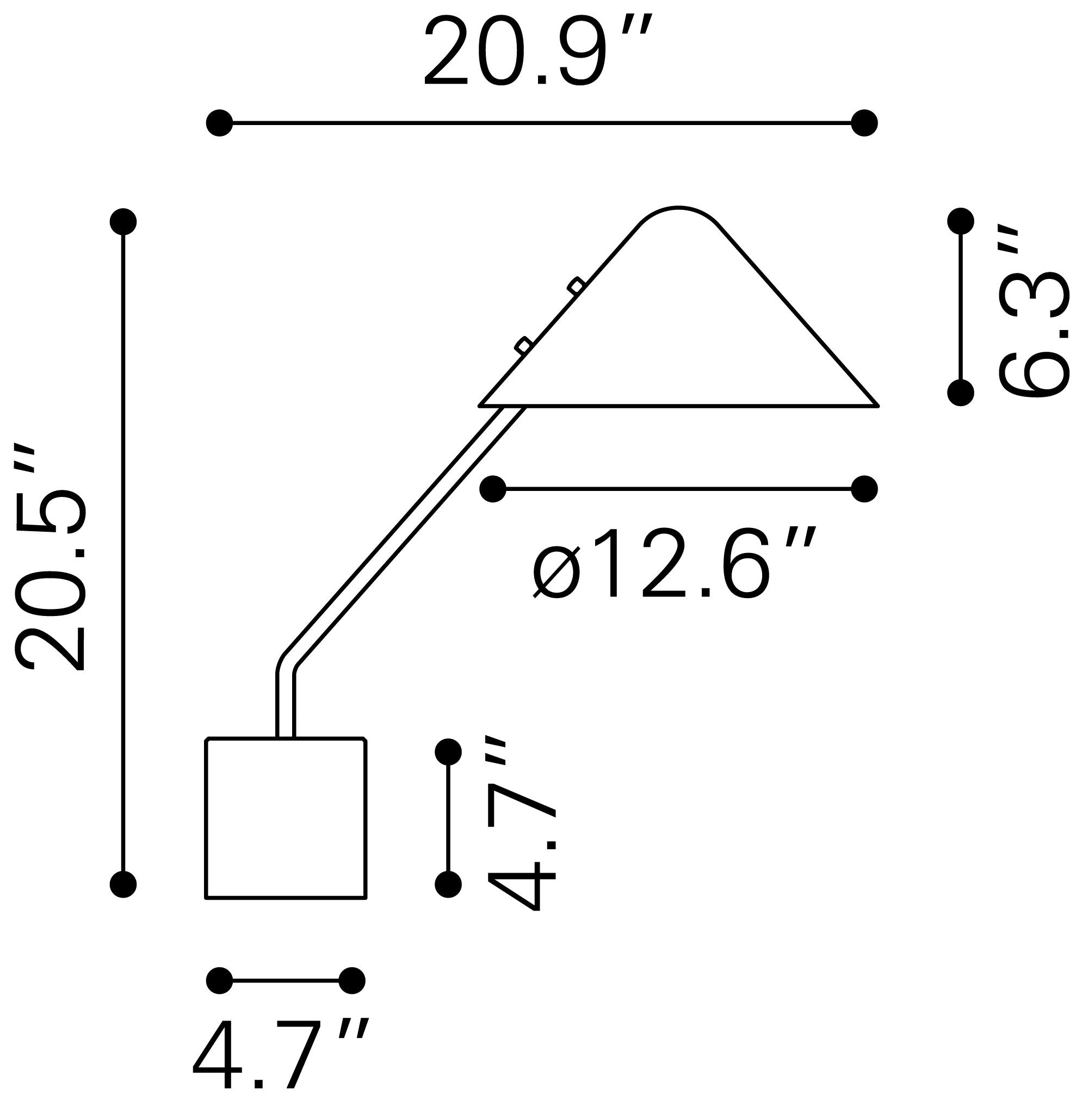 Zuo Modern Pike Table Lamp Black And White
