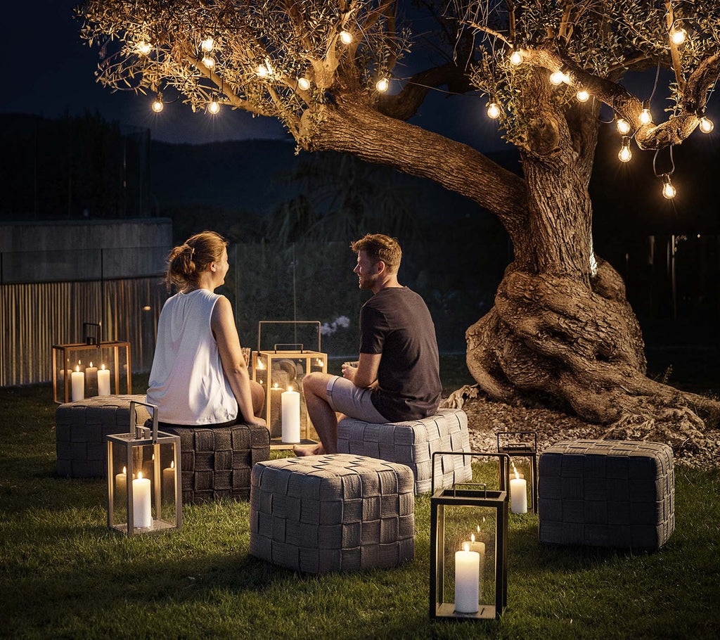 Cane-Line Cube Footstool