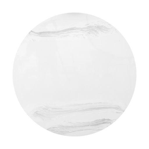 Sunpan Flores Dining Table 53" in Ebony Brown-White Marble / Pake Honey-White Marble