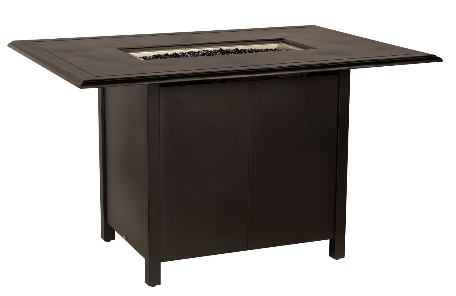Woodard Solid Cast Rectangular Counter Height Fire Table