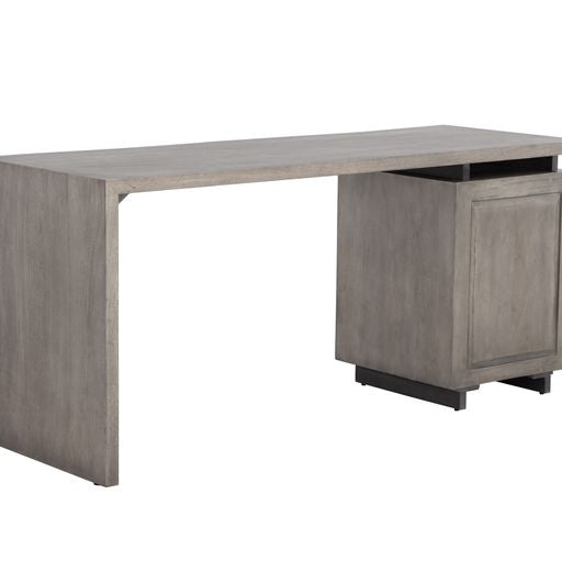 Sunpan Lewis Desk Grey / Dark Brown