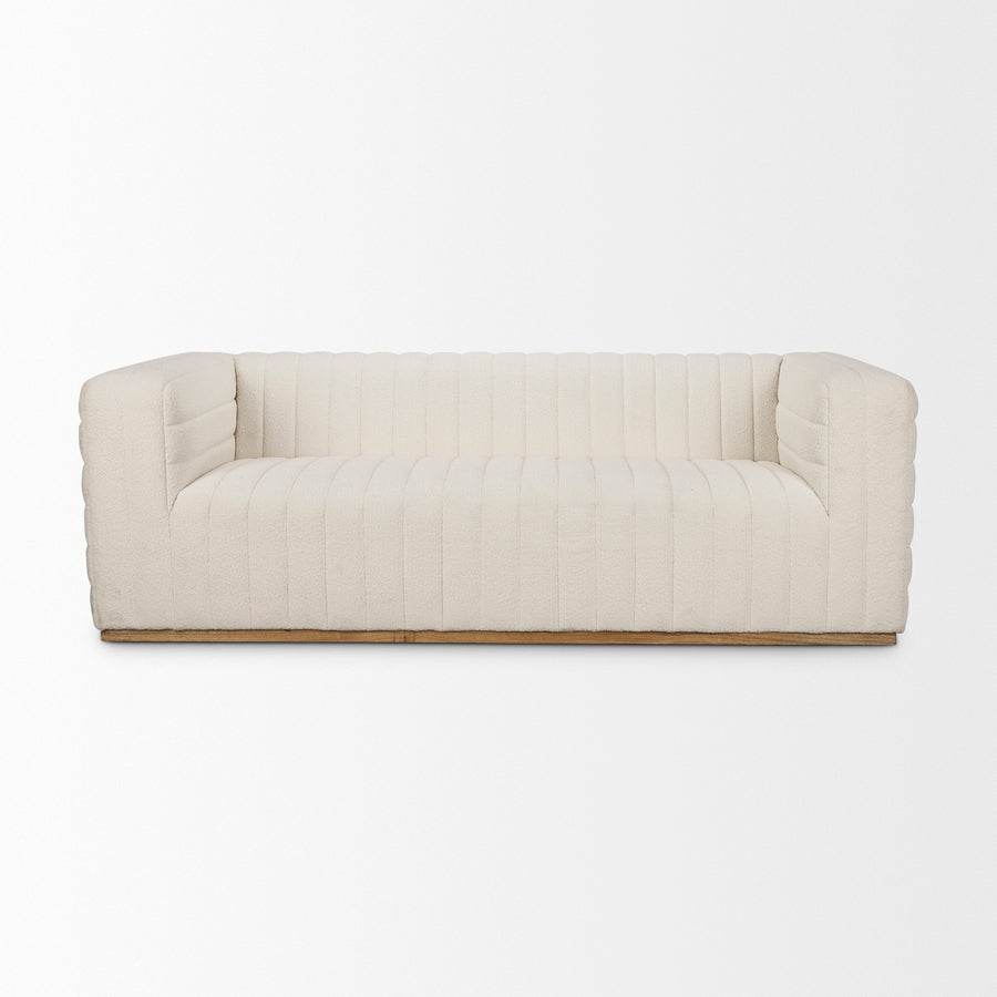 Mercana Ricciardo Cream Boucle 3-Seater Sofa