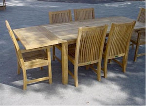 Anderson Teak Bahama 95" Rectangular Table with Double Leaf Extensions