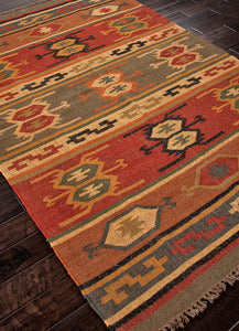 Jaipur Bedouin Thebes Flat-Weave Deep Rust Rug