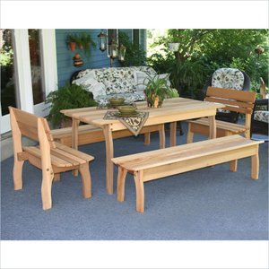 Creekvine Designs 46 x 32 Cedar Gathering Dining Set