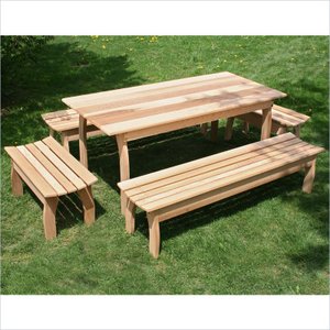 Creekvine Designs 58 x 32 Cedar Family Dining Set