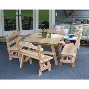Creekvine Designs Cedar Four Square Dining Set