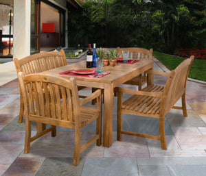 International Home Miami Amazonia Teak Geneve 5-pc Teak Dining Set