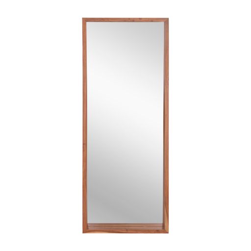 Sunpan Fresno Floor Mirror Narrow Dark Brown/Narrow Natural/Natural/Dark Brown