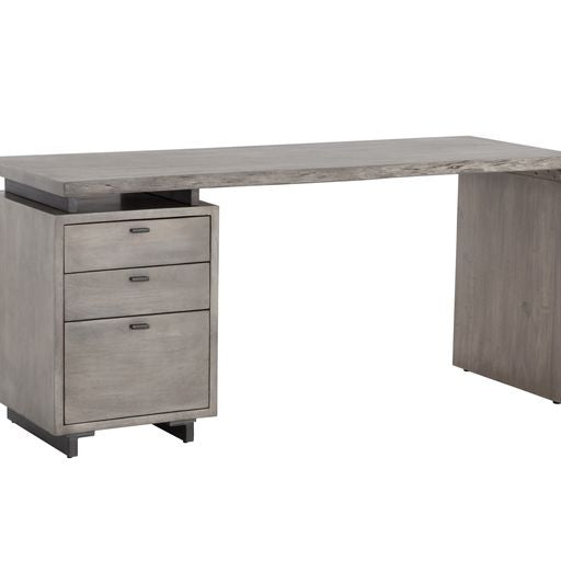 Sunpan Lewis Desk Grey / Dark Brown