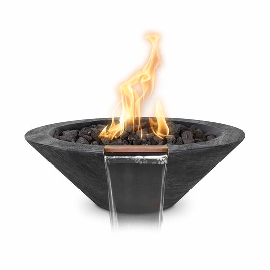 The Outdoor Plus 27" Sedona Wood Grain Fire and Water Bowl