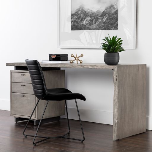 Sunpan Lewis Desk Grey / Dark Brown