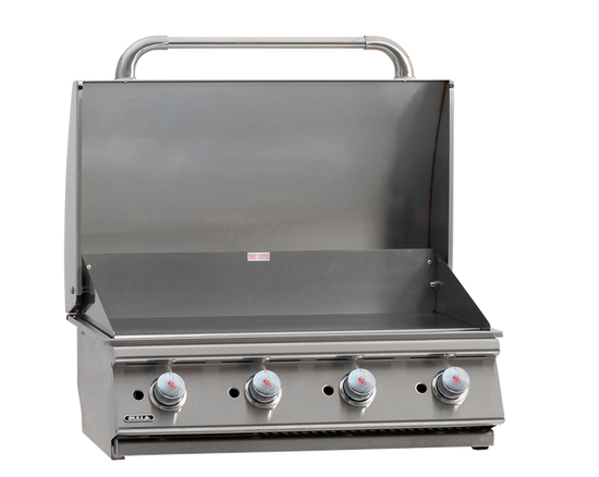 Bull BBQ 30" Commercial Griddle Drop In LP/NG - 4 Burner / 60,0000 BTU's