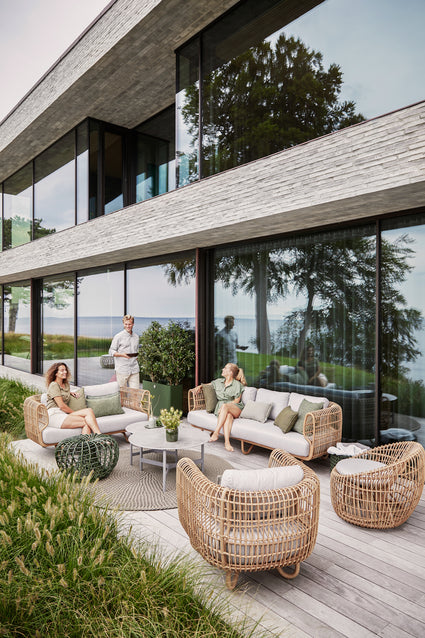 Cane-LIne Nest 2-Seater Sofa OUTDOOR With Cane-Line Natte Cushions