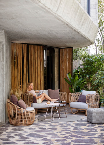 Cane-Line Nest 3-Seater Sofa OUTDOOR With Cane-Line Natte Cushions