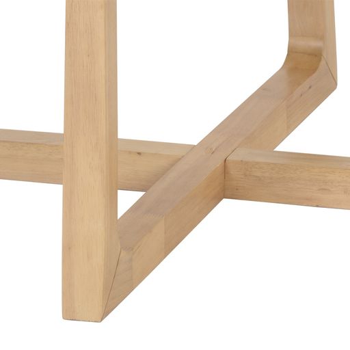 Sunpan Flores Dining Table 53" in Ebony Brown-White Marble / Pake Honey-White Marble