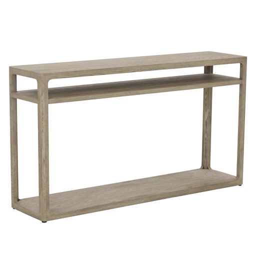 Sunpan Doncaster Console Table in Black / Smoke Grey