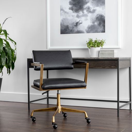Sunpan Ventouz Office Chair - Vintage Black