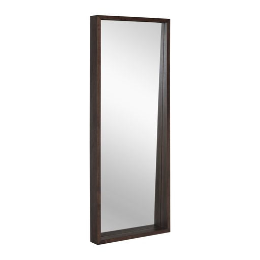 Sunpan Fresno Floor Mirror Narrow Dark Brown/Narrow Natural/Natural/Dark Brown