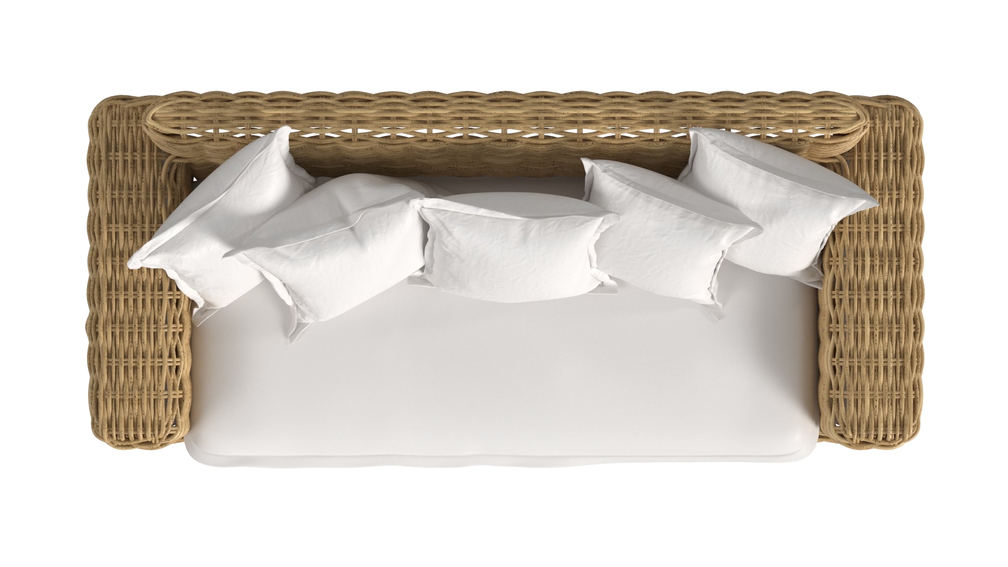 Sunset West Playa Loveseat in Soothe Pearl with Flange Welt