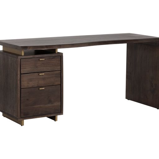 Sunpan Lewis Desk Grey / Dark Brown