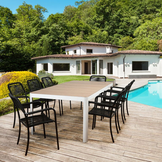 International Home Miami Atlantic Oosterdam 9 Piece Rectangular Patio Dining Set