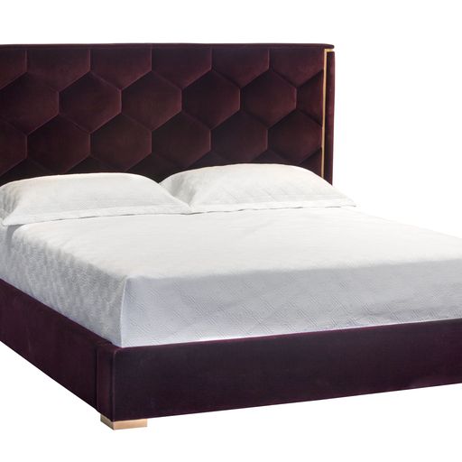 Sunpan Viola Bed - King - Giotto Cabernet