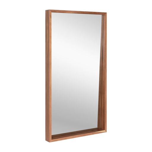Sunpan Fresno Floor Mirror Narrow Dark Brown/Narrow Natural/Natural/Dark Brown