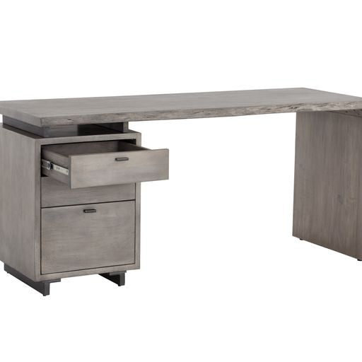 Sunpan Lewis Desk Grey / Dark Brown