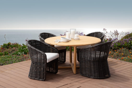 Sunset West Natural Teak 56" Round Dining Table