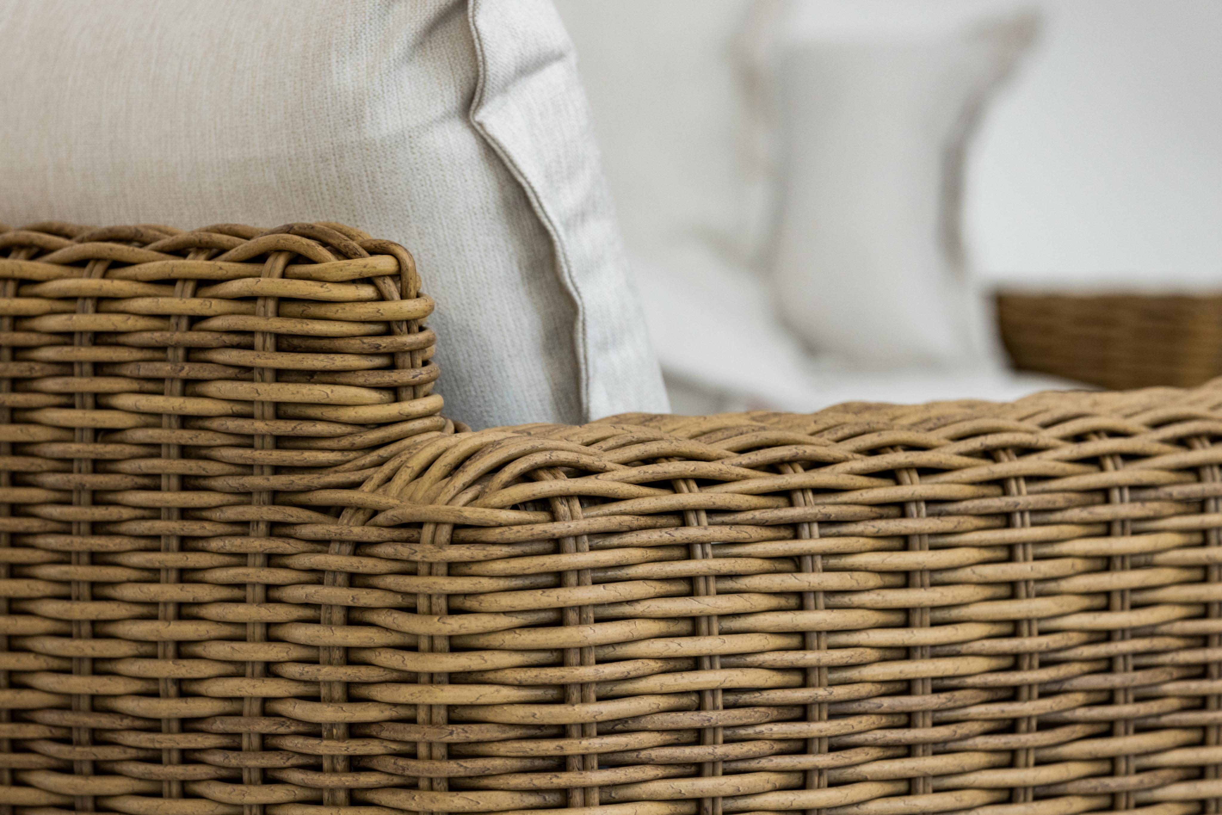 Sunset West Playa Loveseat in Soothe Pearl with Flange Welt