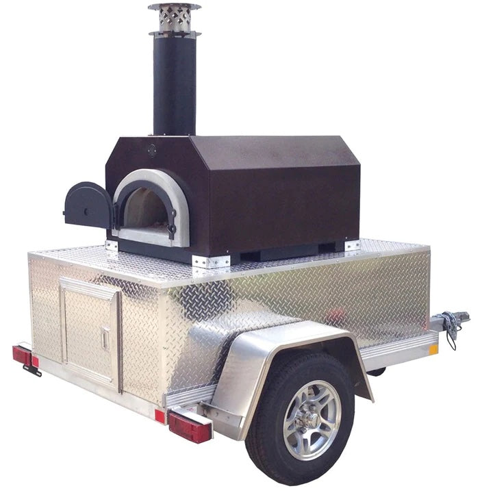 Chicago Brick Oven Tailgater Wood Fired Pizza Oven Trailer - 38" X 28" Cooking Surface