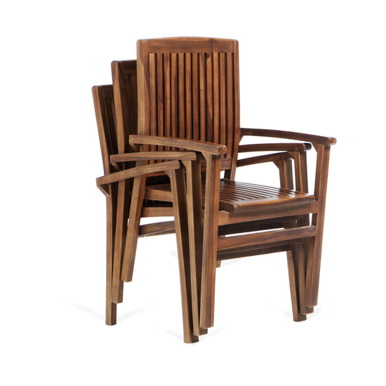 All Things Cedar 7-Piece Rectangle Stacking Chair Set