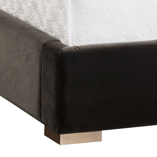 Sunpan Mabel Bed Queen in Abbington Charred Brown