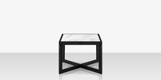 DecoScapes Iconic Aluminum Large 26'' Wide Square Side Table