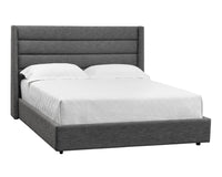 Sunpan Emmit Bed - King in Marble / Quarry /Merino Pearl