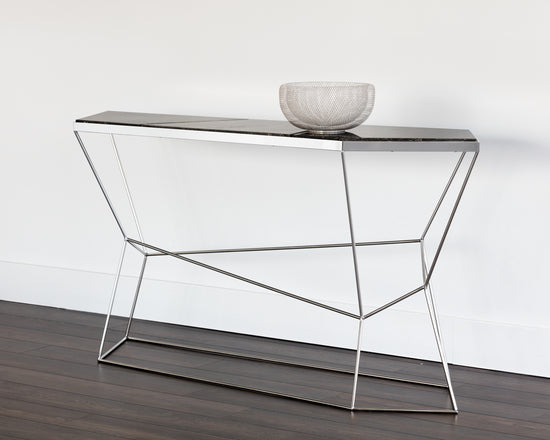 Sunpan Nathaniel Console Table - Grey Marble